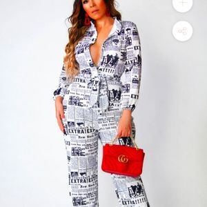 Brand New Never Worn Black and White Jumper